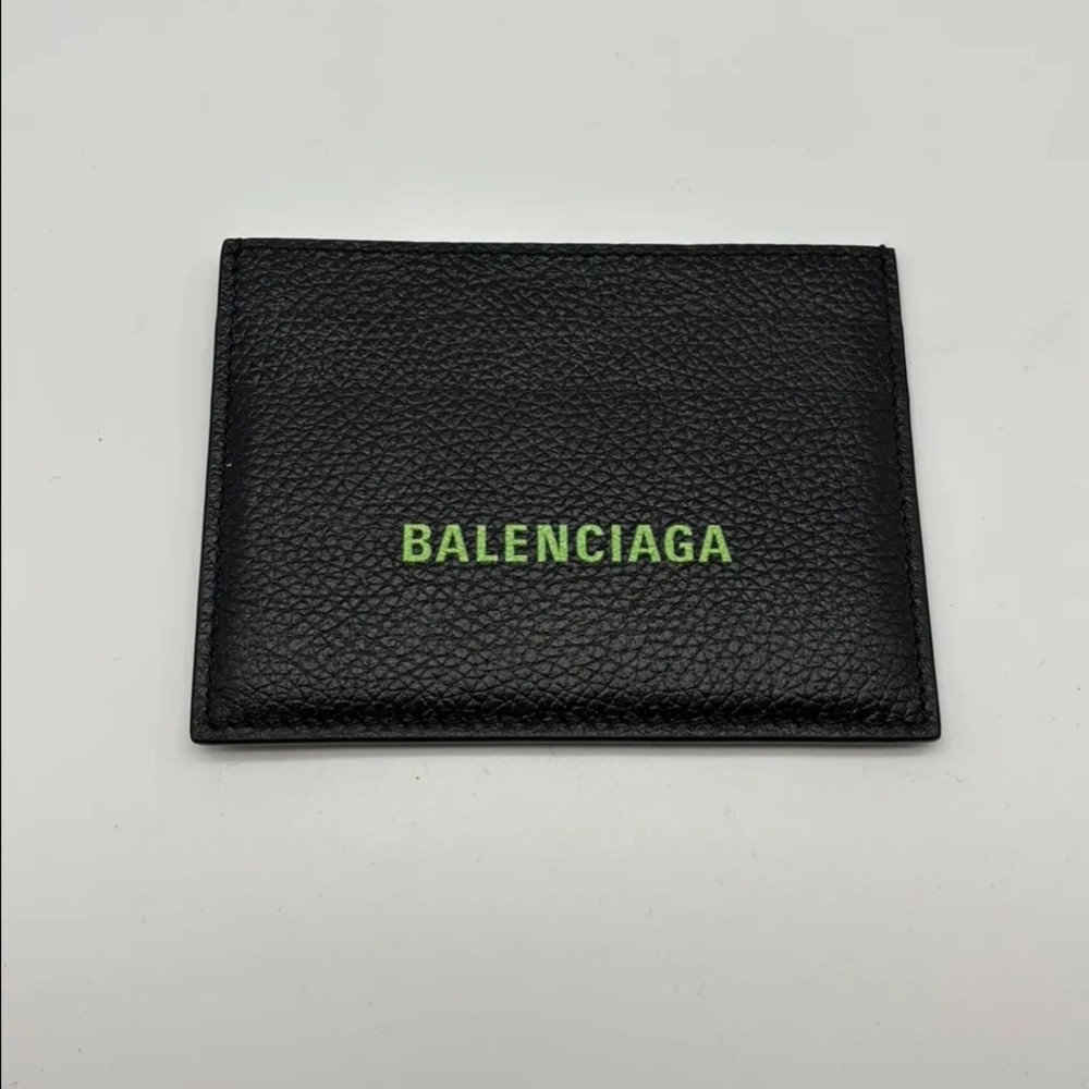 Balenciaga Black and Green Card Holder